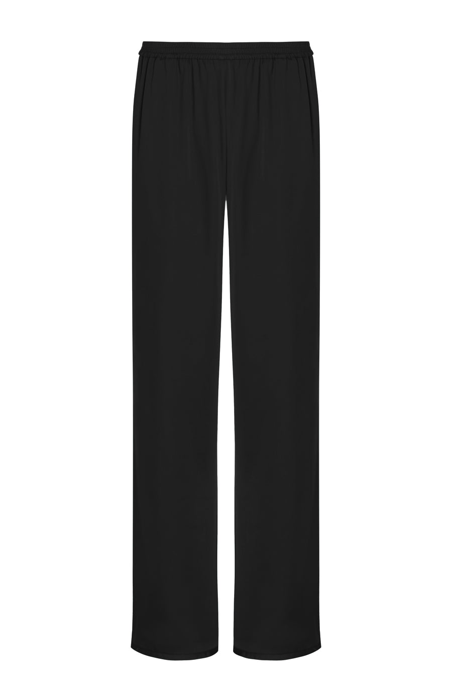 Black pyjama bottoms in vegan silk