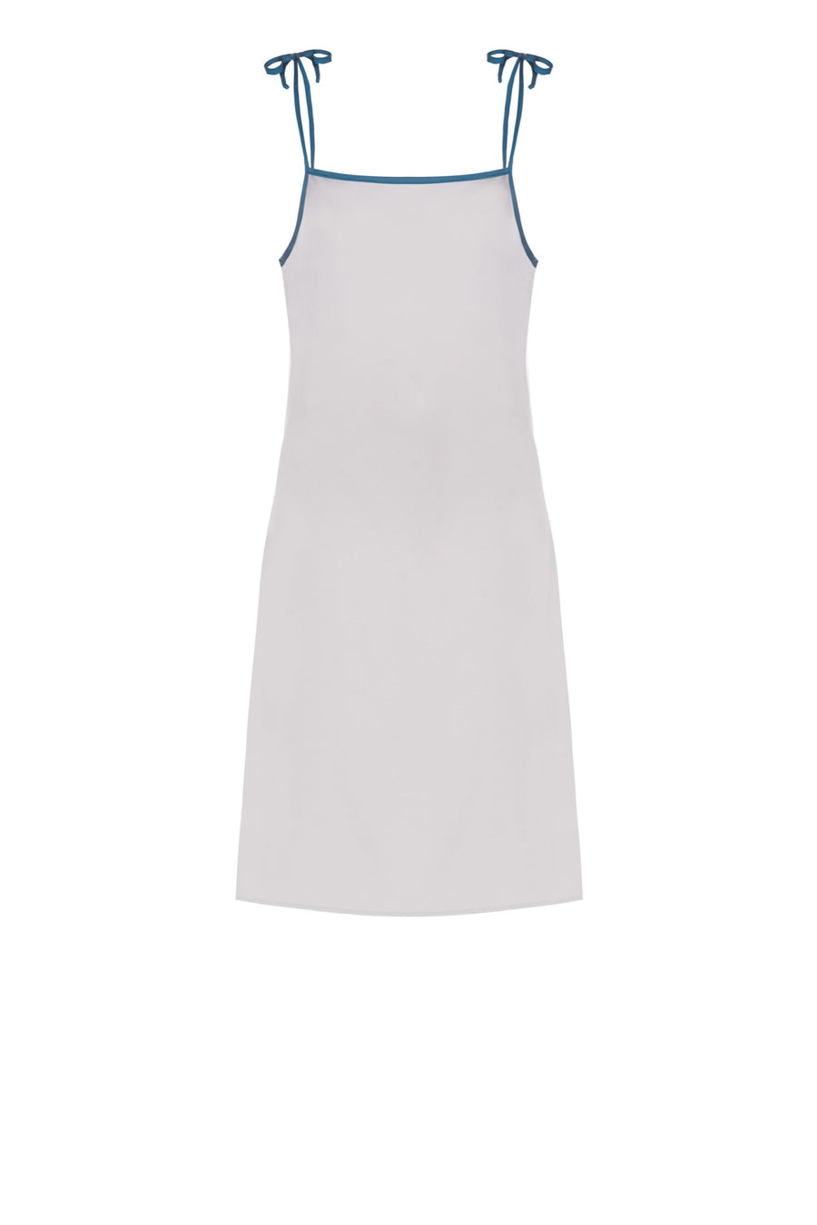 Women's loungewear - white and blue slip dress