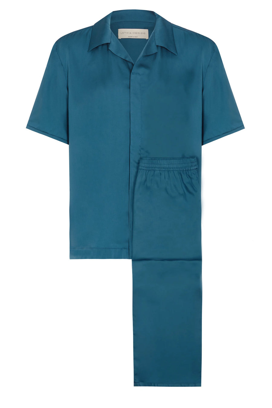 Short sleeve vegan silk pyjama set
